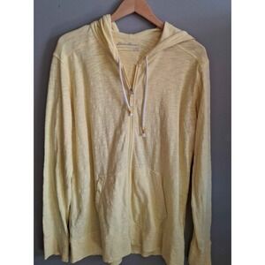 Eddie Bauer Womens Yellow Lightweight Zip Up Hoodie Size XL Tall 1X